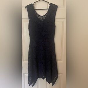 Ladies navy lace dress, size M.